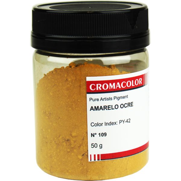 Pigmento Artístico Puro 109 Amarelo Ocre Cromacolor 50g